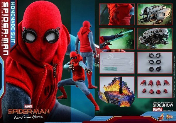 Spider-Man Far From Home Movie Masterpiece 1/6 Homemade Suit action figur