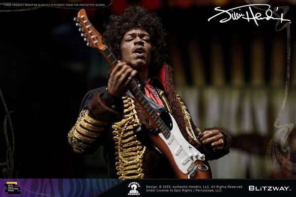 Jimi Hendrix Premium UMS 1/6 Jimi Hendrix 31cm Blitzway action figur Neu