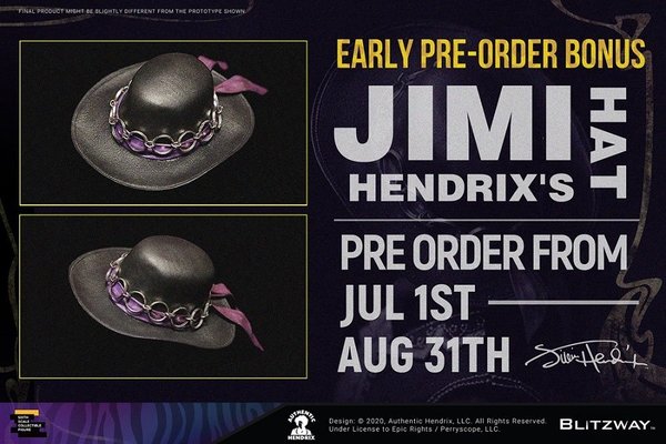 Jimi Hendrix Premium UMS 1/6 Jimi Hendrix 31cm Blitzway action figur Neu