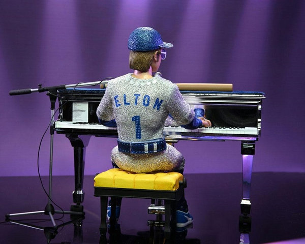 Elton John mit Klavier Live 1975 Deluxe action figur NECA Neu